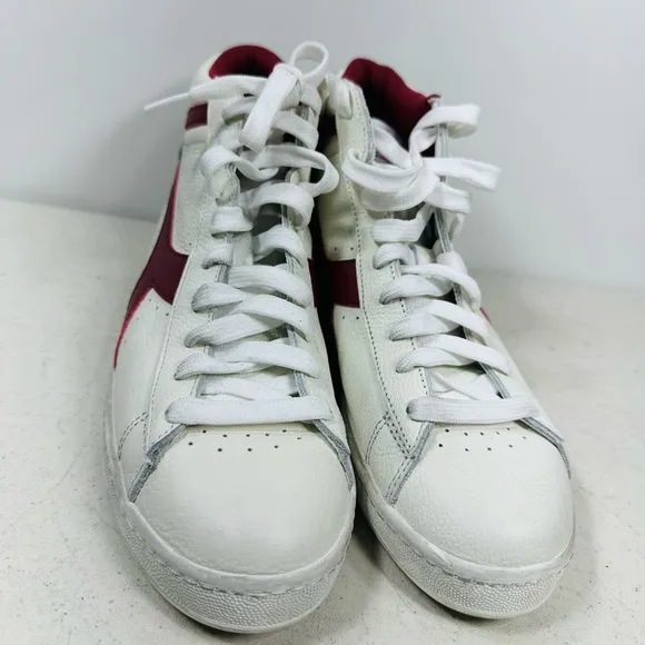 Diadora Game L Waxed High Top  Mens 8 W 9,5 White Sneakers Casual Shoes