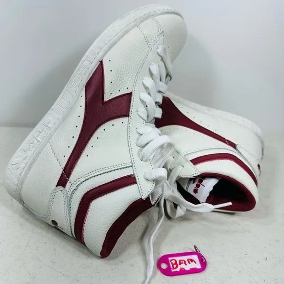 Diadora Game L Waxed High Top  Mens 8 W 9,5 White Sneakers Casual Shoes
