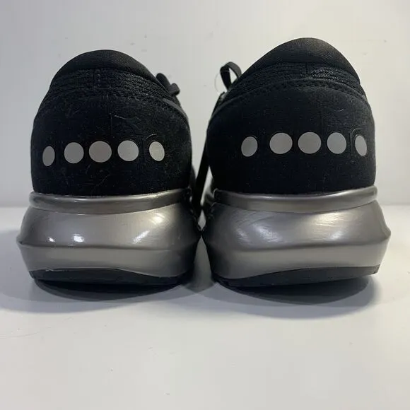 Diadora Mythos MDS Men's Black White Logo Lace Up Running Shoes Sneakers Size 10