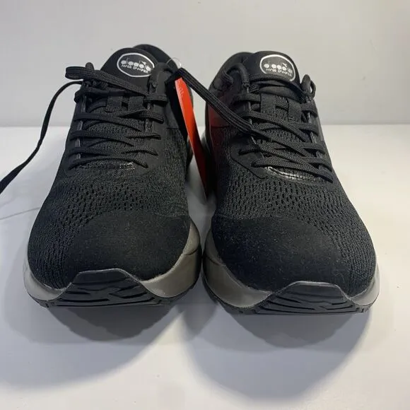 Diadora Mythos MDS Men's Black White Logo Lace Up Running Shoes Sneakers Size 10