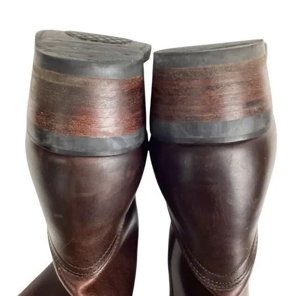 Dingo Asphalt Western Cowboy Oiled Leather Work Boots Brown