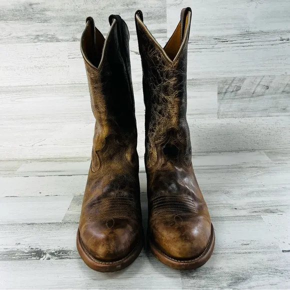 Dingo Men’s Dingo Joe Round Toe Western Boots Size 12 Distressed Leather Upper