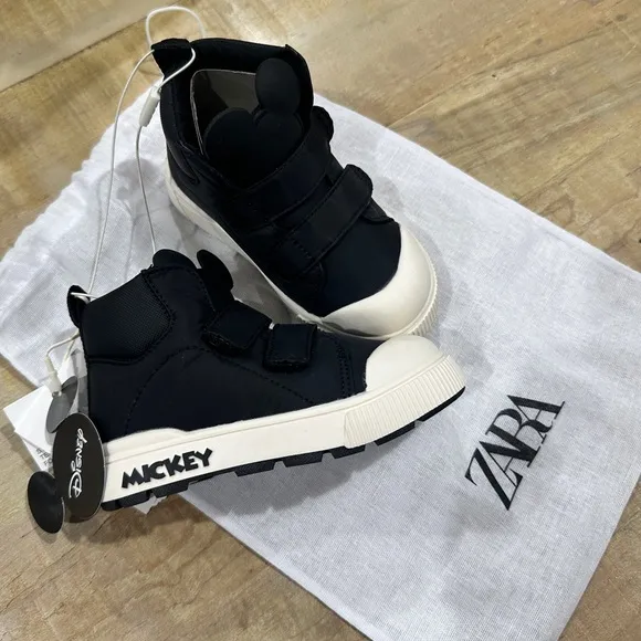 Disney Zara kids boys Mickey Mouse high top basketball sneakers shoes