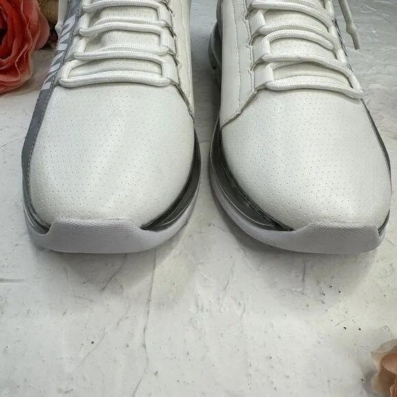 DKNY Tokyo Lace-Up Zip Sneakers White Size‎ 9.5