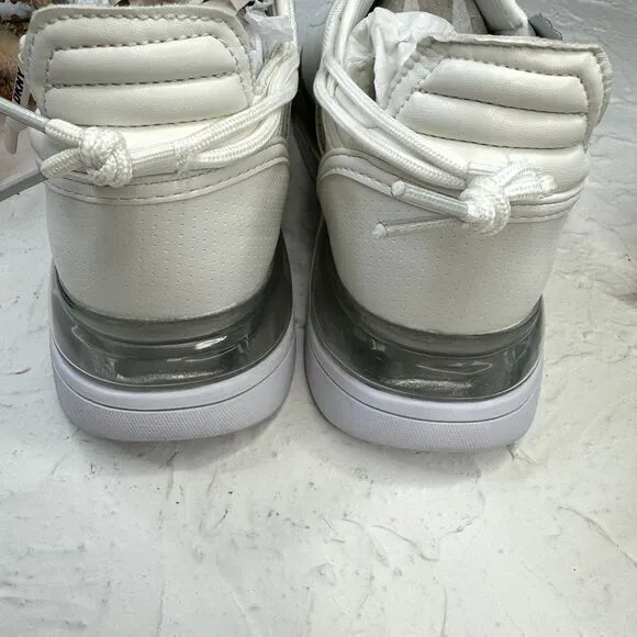 DKNY Tokyo Lace-Up Zip Sneakers White Size‎ 9.5