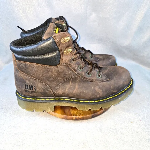 Doc Dr. Martens Burnham Brown Industrial Slip Resistant Boots Men’s Size 13
