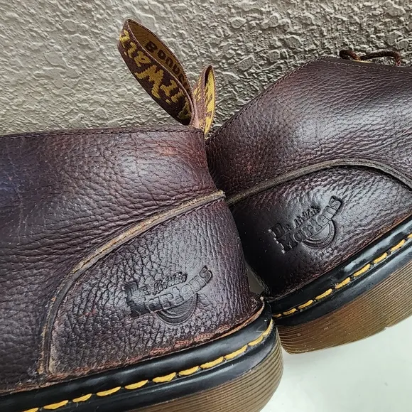 Doc Dr Martens Sussex Men’s Size 8 Chukka Boots Brown Industrial Leather Shoes‎