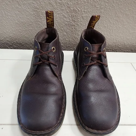 Doc Dr Martens Sussex Men’s Size 8 Chukka Boots Brown Industrial Leather Shoes‎