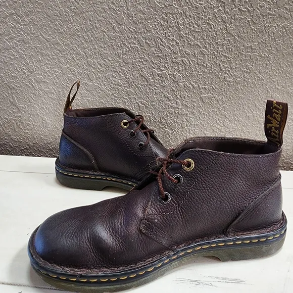 Doc Dr Martens Sussex Men’s Size 8 Chukka Boots Brown Industrial Leather Shoes‎