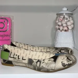 DOGO COMIC BOOK FLAT SHOES