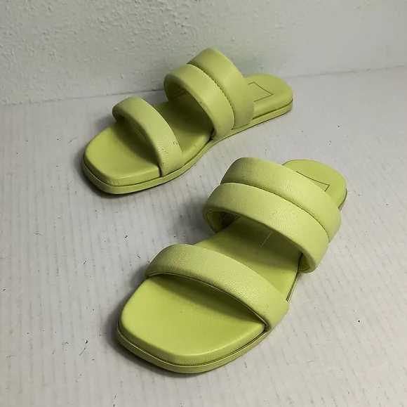 Dolce Vita Adore Made In Italy Band Slide Sandals Shoes Size 5 Oxide Yellow