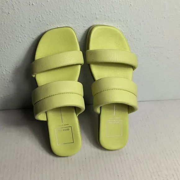 Dolce Vita Adore Made In Italy Band Slide Sandals Shoes Size 5 Oxide Yellow