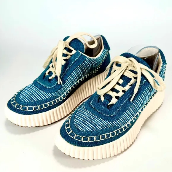 Dolce Vita Dolen Sneakers in Blue Multi Denim Women’s Size 8.5