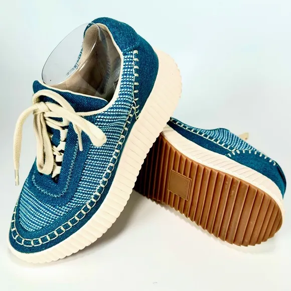 Dolce Vita Dolen Sneakers in Blue Multi Denim Women’s Size 8.5