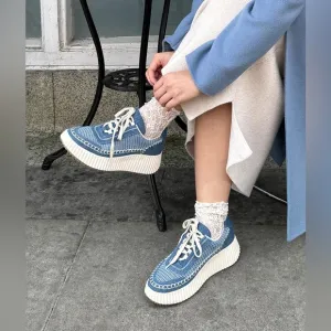 Dolce Vita Dolen Sneakers in Blue Multi Denim Women’s Size 8.5