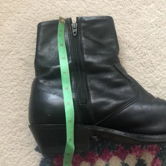 Double H Men's Black Genuine Leather Cowboy Western Boots 120 Plus 8.5 D