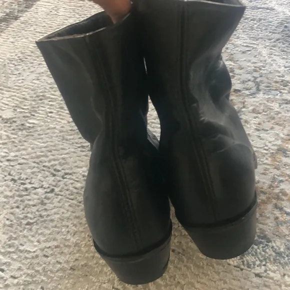Double H Men's Black Genuine Leather Cowboy Western Boots 120 Plus 8.5 D