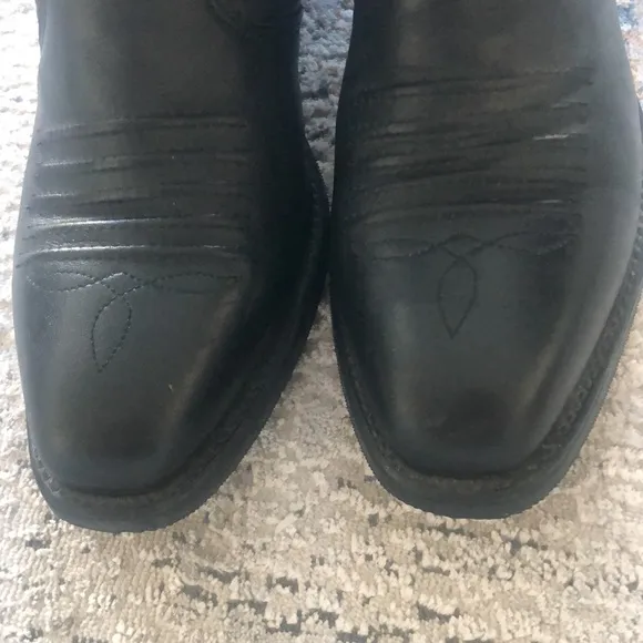 Double H Men's Black Genuine Leather Cowboy Western Boots 120 Plus 8.5 D