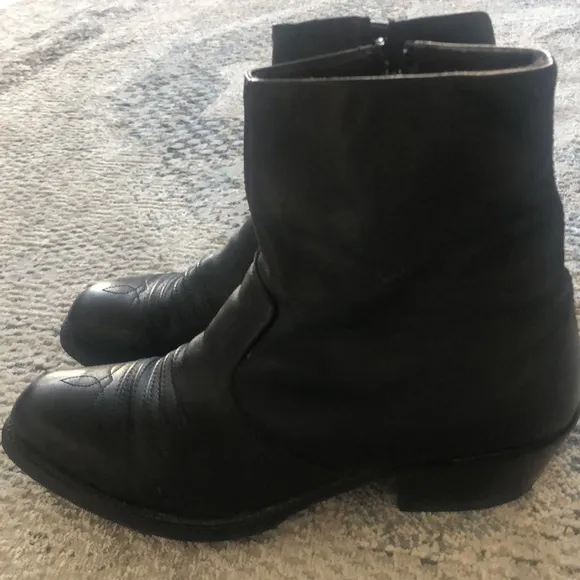Double H Men's Black Genuine Leather Cowboy Western Boots 120 Plus 8.5 D