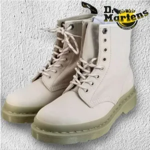 Dr. Martens 1460 Mono Milled Men's Nubuck Leather Lace Up Boot Beige Size 14 NEW