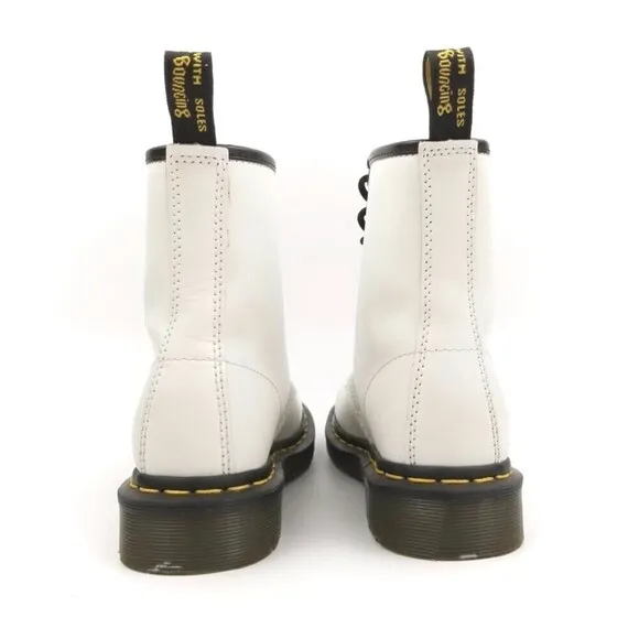 Dr. Martens 1460 Smooth Leather Combat Platform Boots 5 White 90s Grunge Y2k
