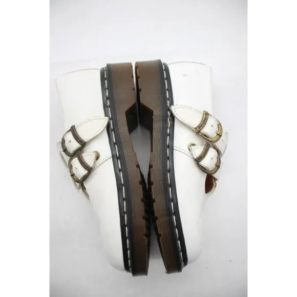 Dr. Martens 8065 Mary Jane Shoes Made In England Women's Size UK 3 White Leather