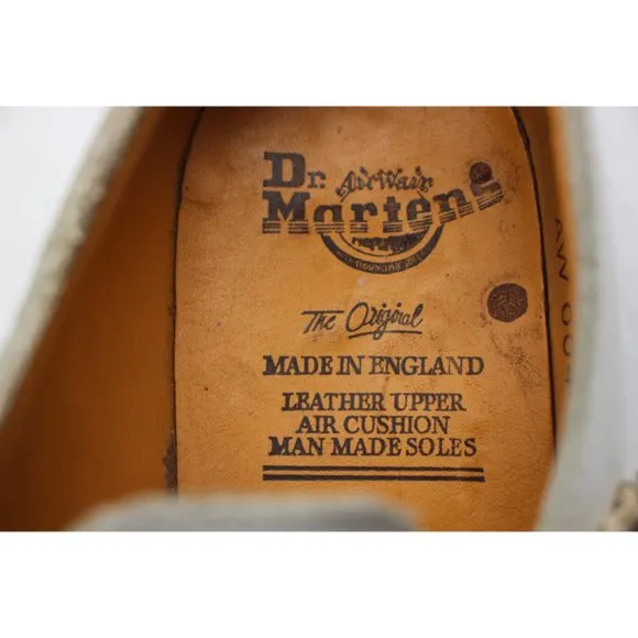 Dr. Martens 8065 Mary Jane Shoes Made In England Women's Size UK 3 White Leather