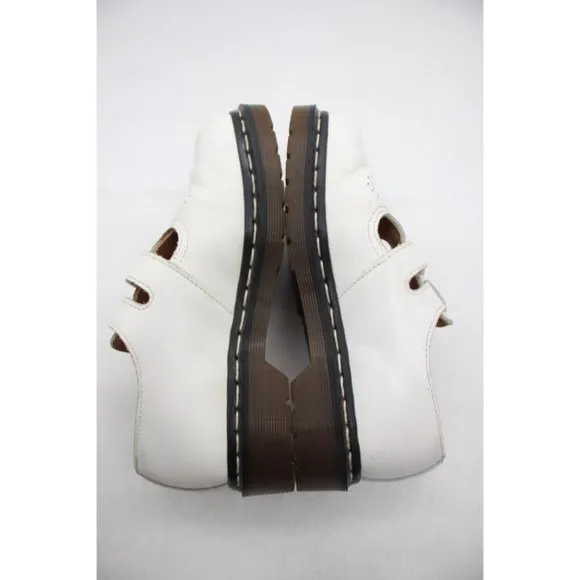 Dr. Martens 8065 Mary Jane Shoes Made In England Women's Size UK 3 White Leather