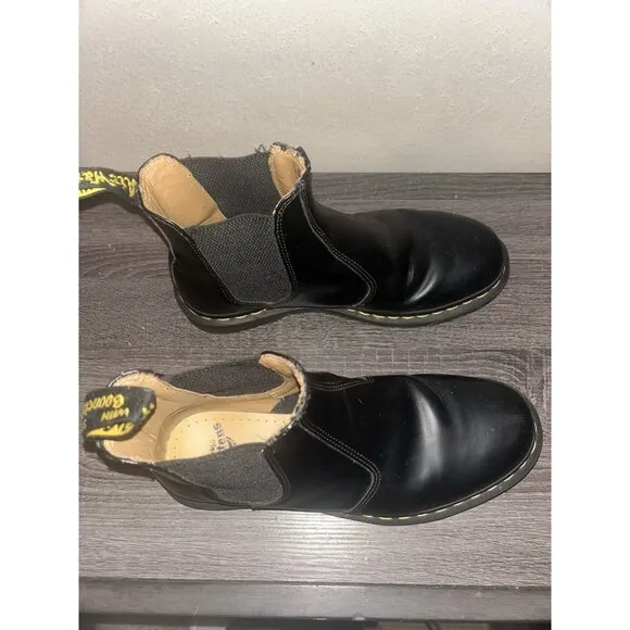 Dr. Martens Black Chelsea 2976 Slip Resistant Pull On Leather Boots Men Size 10