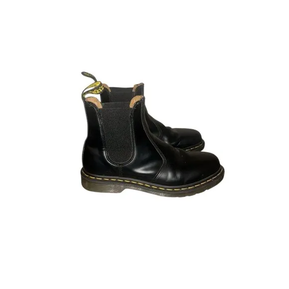 Dr. Martens Black Chelsea 2976 Slip Resistant Pull On Leather Boots Men Size 10