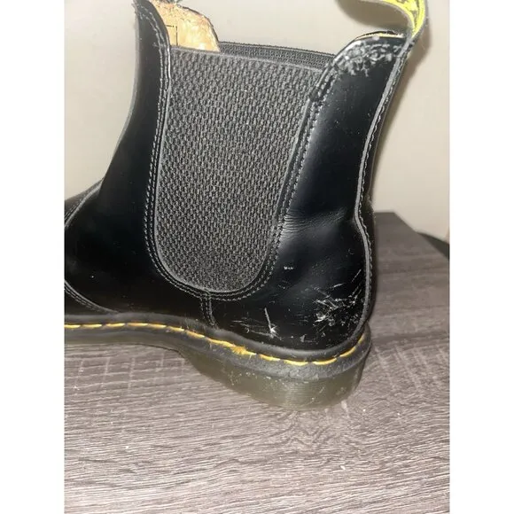 Dr. Martens Black Chelsea 2976 Slip Resistant Pull On Leather Boots Men Size 10