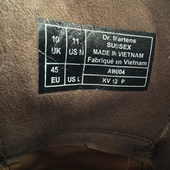 Dr Marten’s Industrial Sussex leather ankle boots size 11M