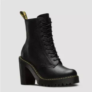 Dr. Martens Kendra Black Milled Nappa Leather Boot Women's Size 6