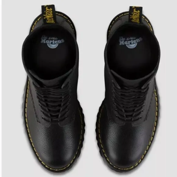 Dr. Martens Kendra Black Milled Nappa Leather Boot Women's Size 6