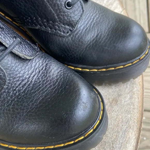 Dr. Martens Kendra Black Milled Nappa Leather Boot Women's Size 6