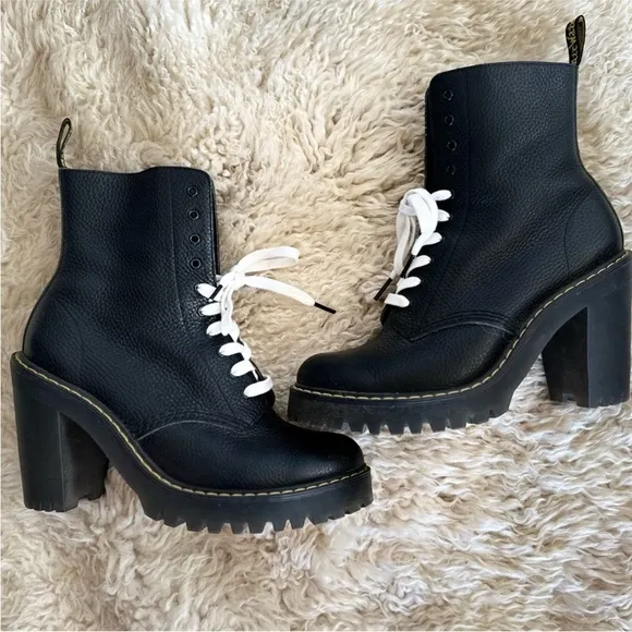 Dr. Martens Kendra Pebbled Leather Boots