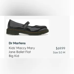 Dr. Martens Kids' Black Mary Jane Ballet Flat