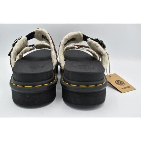 Dr Martens Mens Size 14 Myles Brown Suede Buckle Slide Sandals Shoes