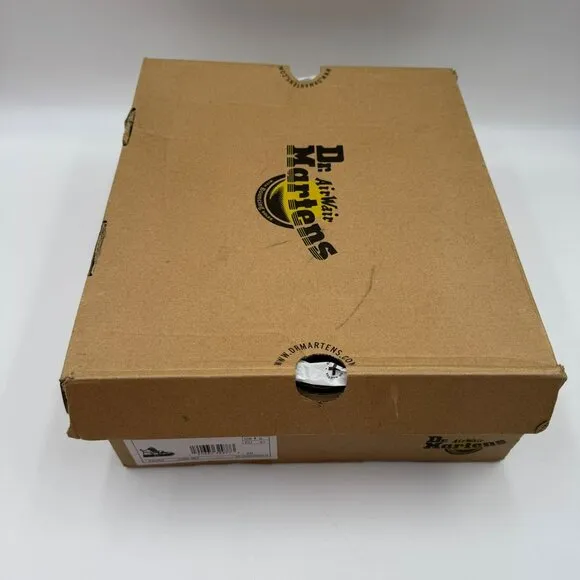 Dr. Martens Zuma II Optical White Leather Ankle Boots Womens Size 9 Lace-Up