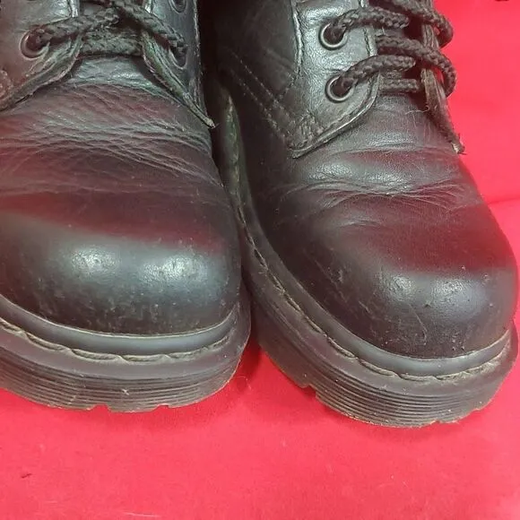 Dr. Martens Dharma Black Combat Boots with Chunky Sole Womens Size 7 Goth Grunge