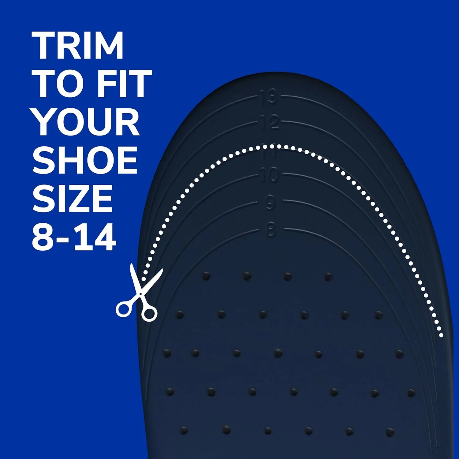 Dr. Scholl's Heavy Duty Support Insole Orthotics, Big & Tall, 200lbs , Wide Feet, Shock Absorbing, Arch Support, Distributes Pressure, Trim to Fit Inserts, Work Boots & Shoes, Men Size 8-14, 1 Pair