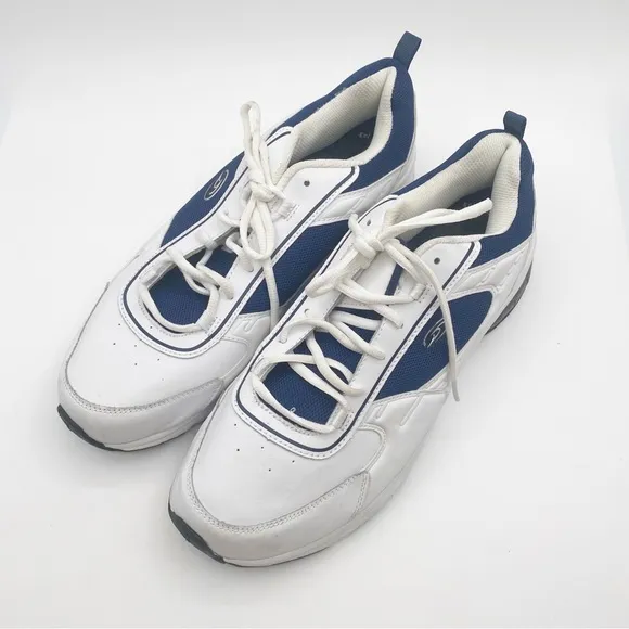 Dr Scholls Men's White and Blue Athletic Sneakers Shoes Size 13.W