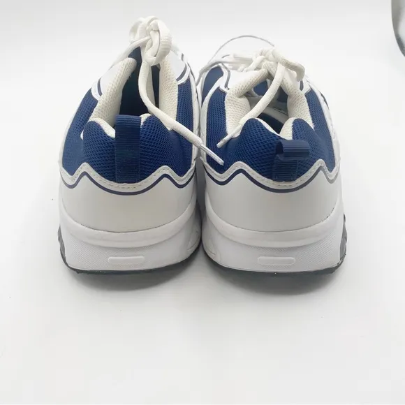 Dr Scholls Men's White and Blue Athletic Sneakers Shoes Size 13.W