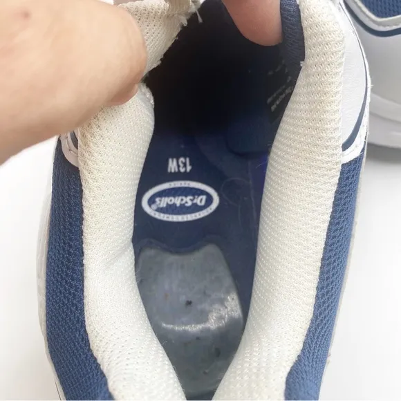 Dr Scholls Men's White and Blue Athletic Sneakers Shoes Size 13.W