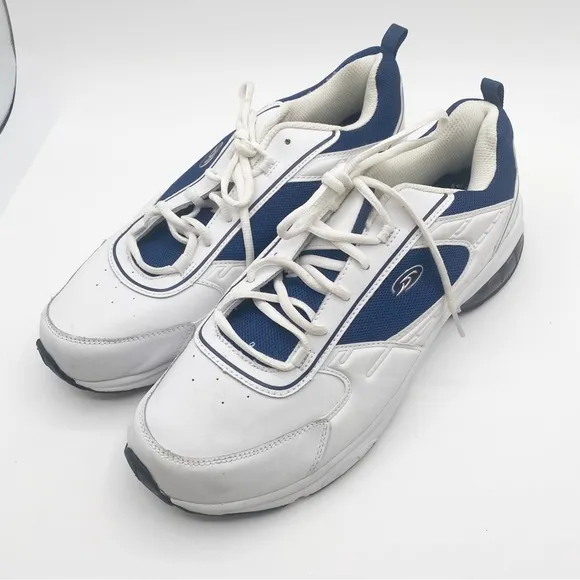Dr Scholls Men's White and Blue Athletic Sneakers Shoes Size 13.W