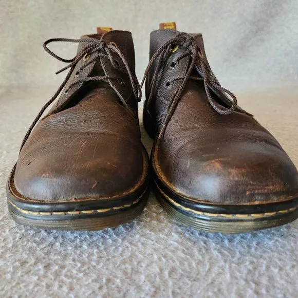 Dr.Martens Sussex Bear Track Chukka Boots Slip Resistant 3 Eye Leather Brown