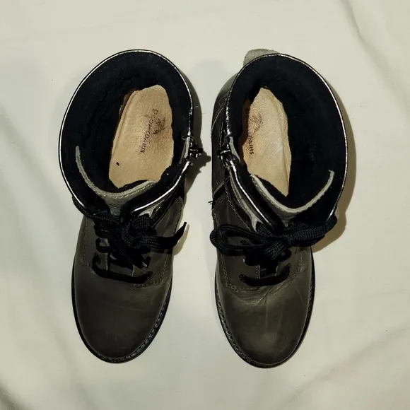 Dromedaris Kara Velvet Leather Laced Up Ankle Boots