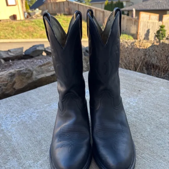Durango TR760 Black Leather Cowboy Boots Oil Resistant Soles Men's Size …