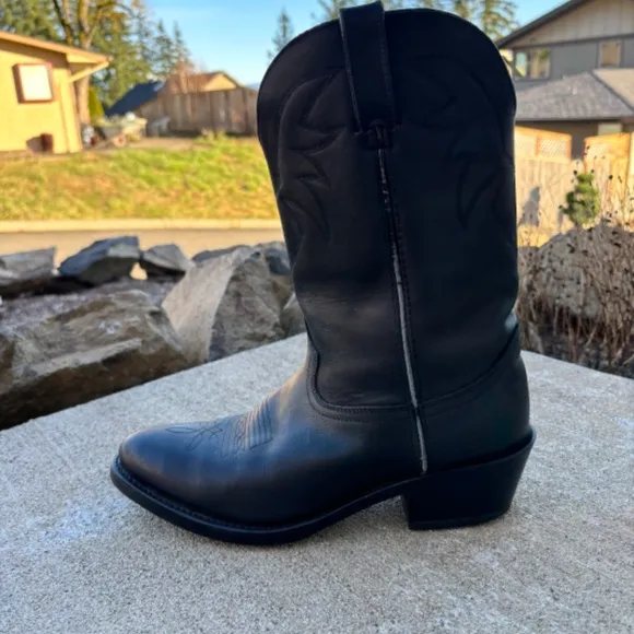 Durango TR760 Black Leather Cowboy Boots Oil Resistant Soles Men's Size …
