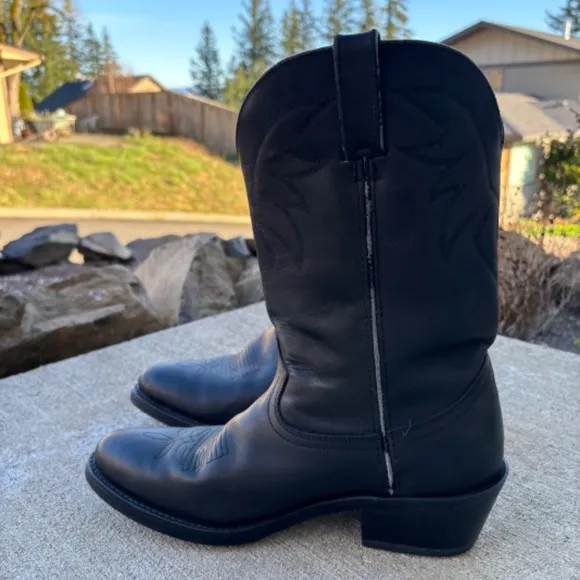 Durango TR760 Black Leather Cowboy Boots Oil Resistant Soles Men's Size …